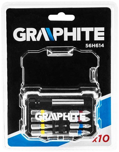 Jeu d'embouts en graphite 10 pièces dans une boîte de rangement - 6480222