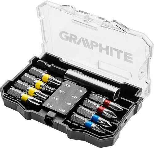 Jeu d'embouts en graphite 10 pièces dans une boîte de rangement - 6480222