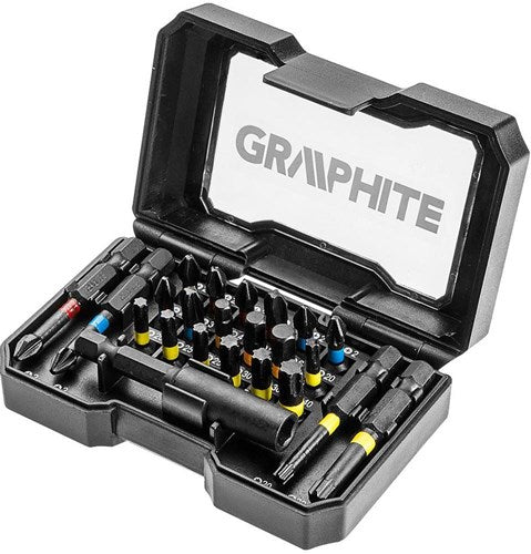 Jeu d'embouts en graphite 23 pièces dans une boîte de rangement - 6480224