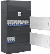 Coffret de distribution triphasé avec 6 disjoncteurs différentiels - 4517752