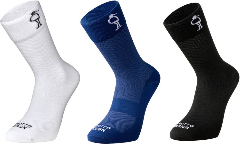 GRUTTO High Cut Bicycle Choches blanc bleu noir 3 paires de taille 43-64