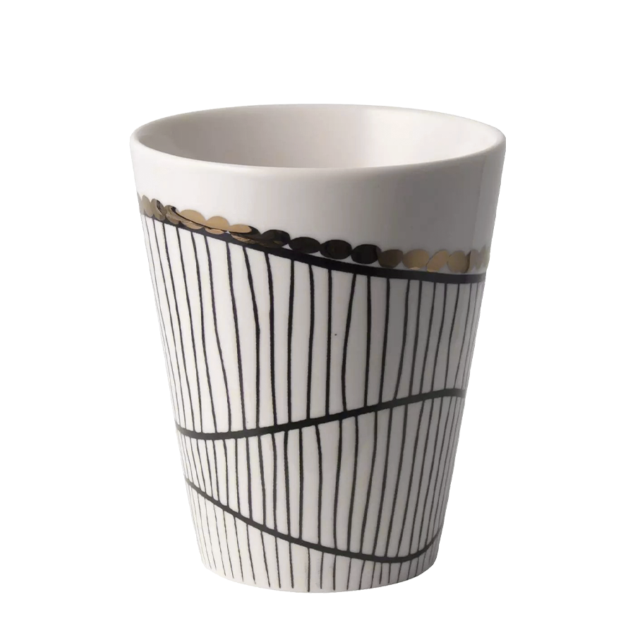 Gusta tasse fika blanc noir or 300ml
