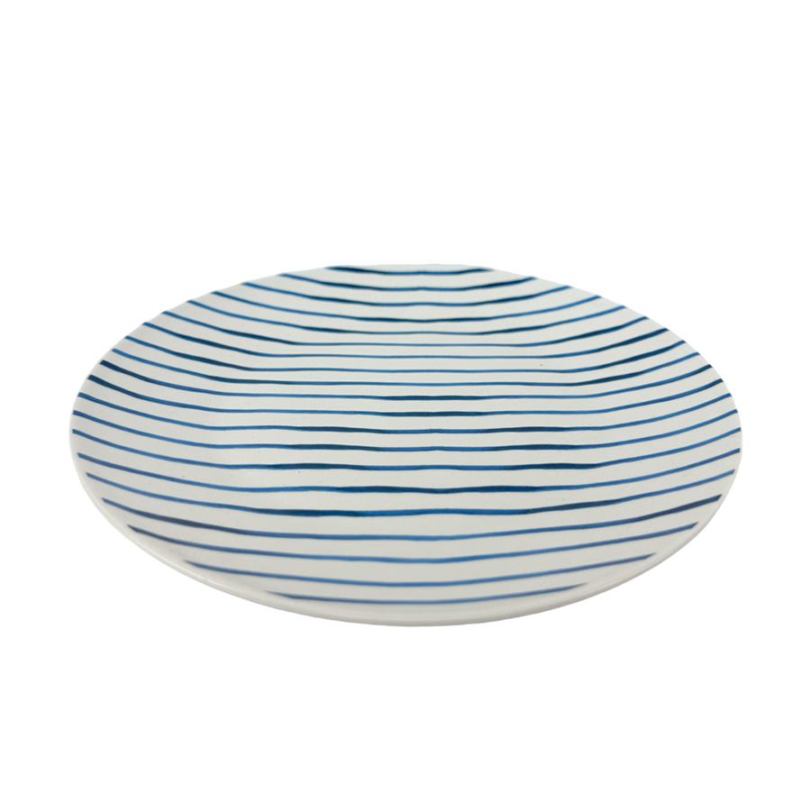 Assiette Gusta rayures bleu ø20cm