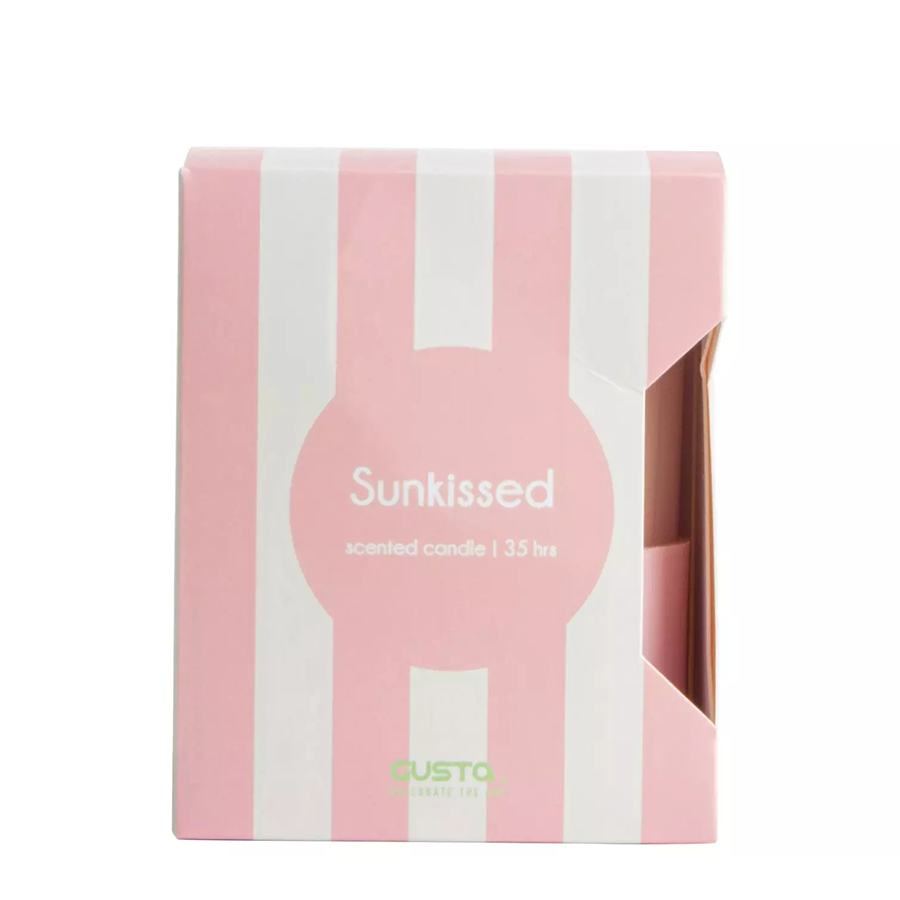 Housse en silicone pour bougie parfumée Gusta sunkissed ø8x10cm