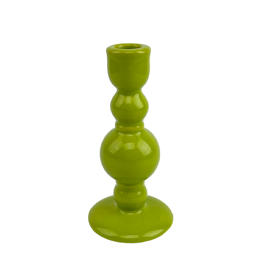 Bougeoir Gusta vert olive ø8x15,5cm