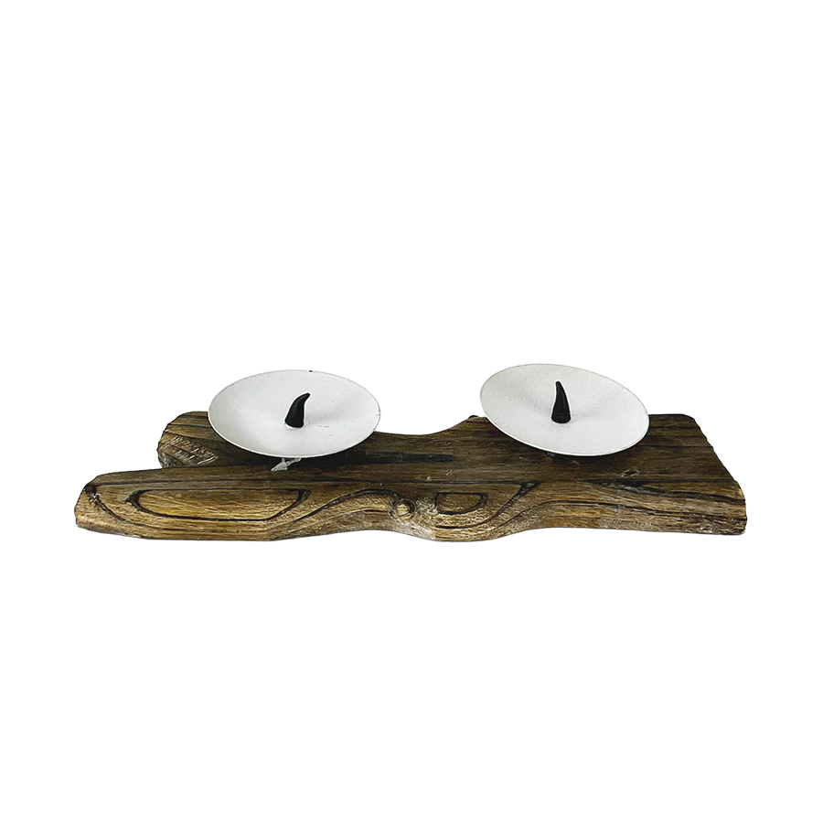 Bougeoir Gusta 2 brûleurs 30x12x8cm