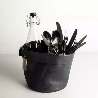 Sac de rangement Gusta noir ø18x18cm