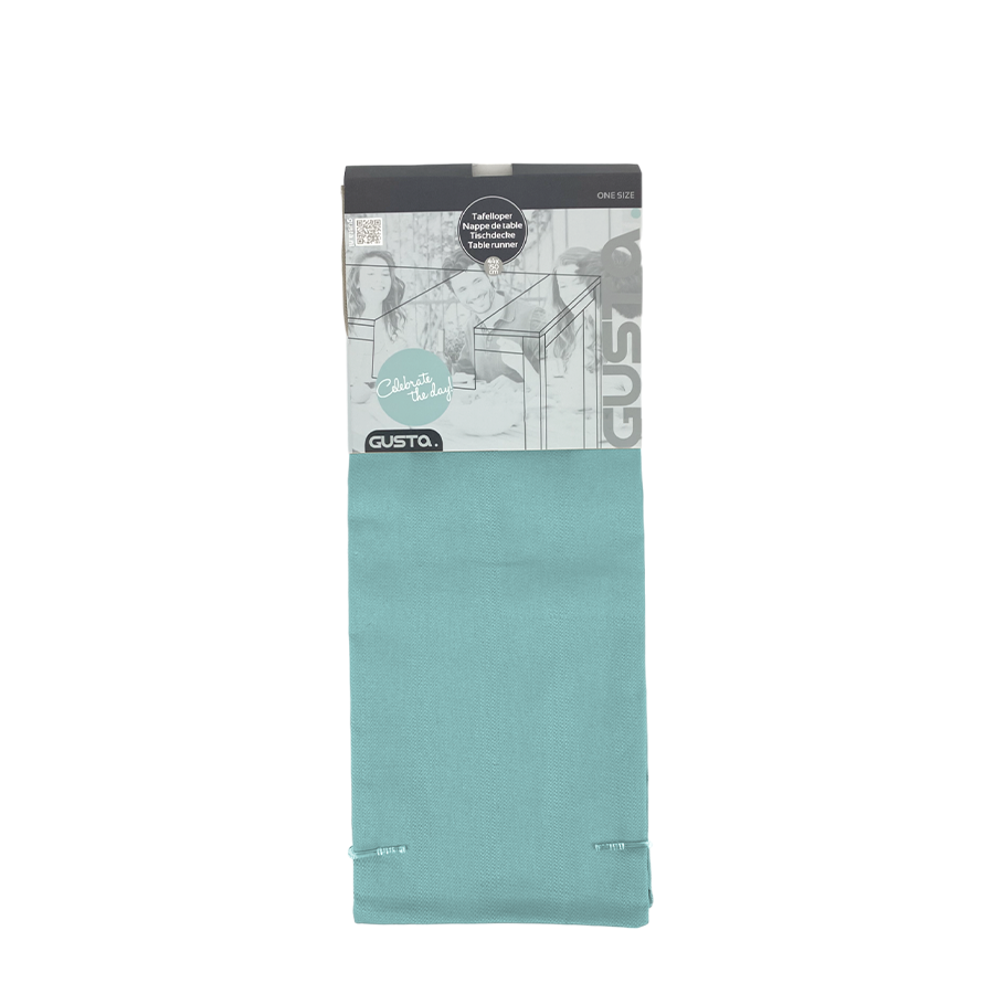 Chemin de table Gusta bleu clair 150x44cm