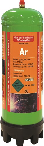 Bouteille de gaz jetable Gys, 100% argon, 2,2l - 5193043688 5193043688
