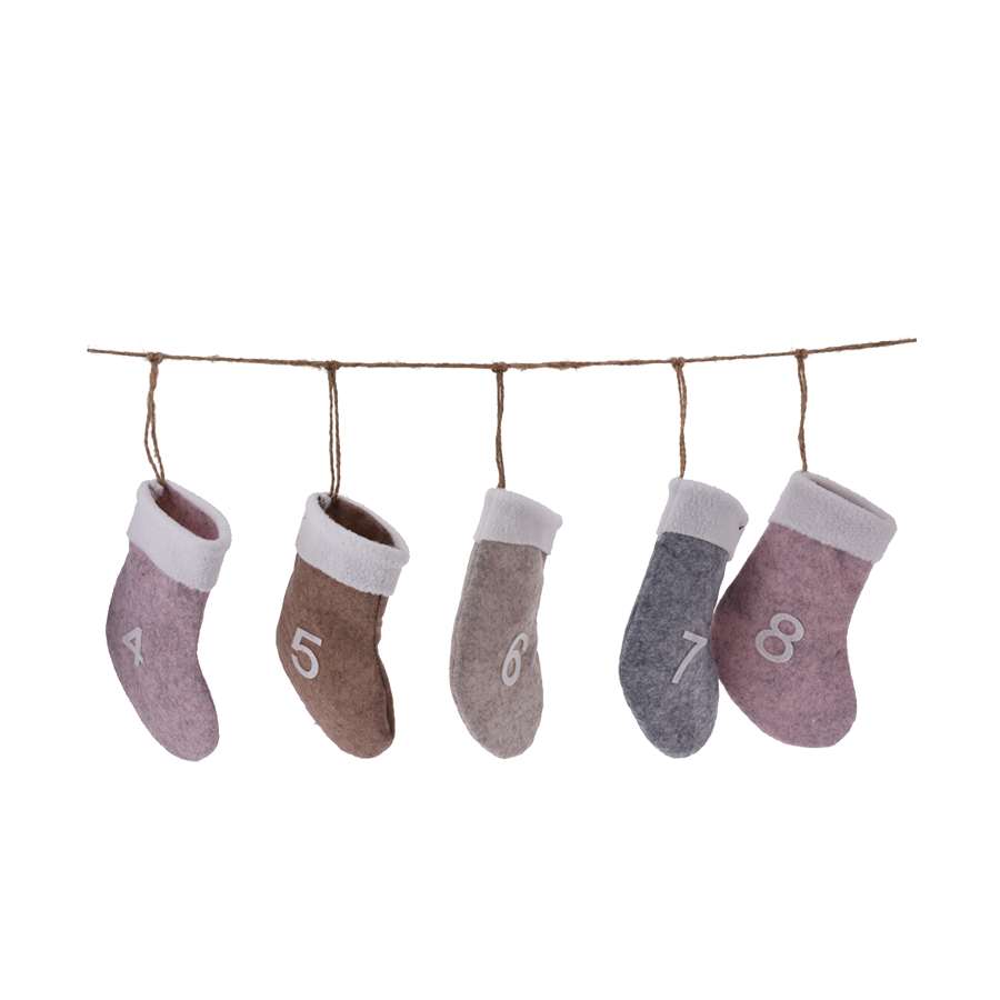 H s calendrier de l'avent guirlande chaussettes 220cm