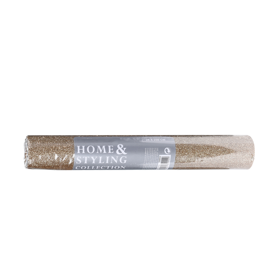 Tissu déco H s paillettes champagne 28x250cm