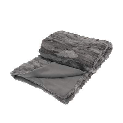 Manteau polaire à carreaux H s gris 130x150cm