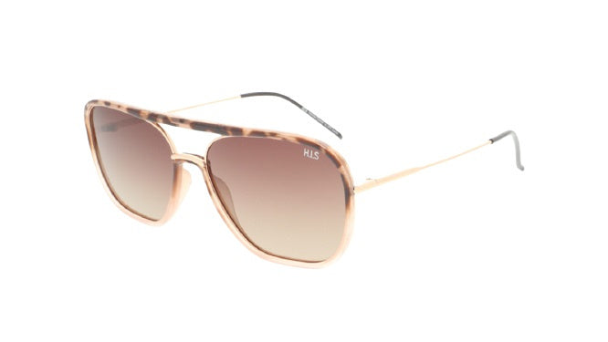 Lunettes de soleil 08113 Cat. 3 pilotes masculins en aluminium brun clair
