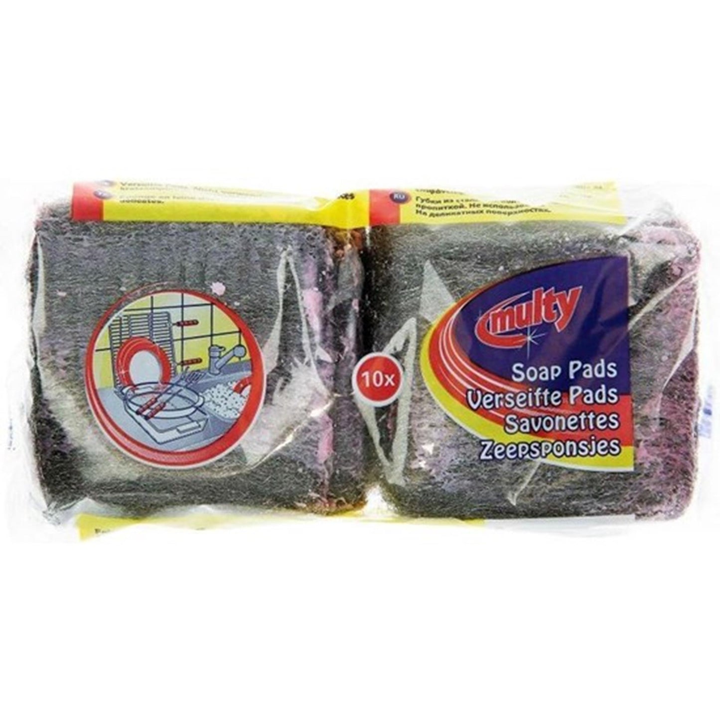 Multy Multy Pannensponge Staalwol Set10