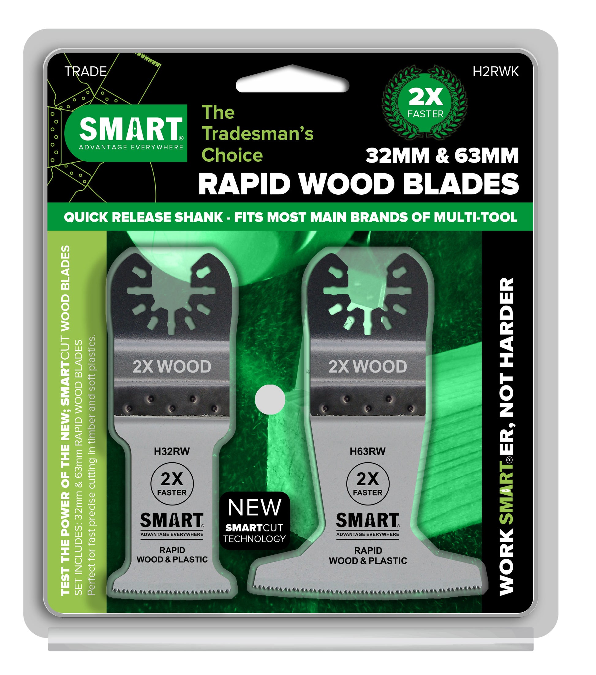 Smart un tra 2pcs lame assortie coupe rapide bois - h2rwk h2rwk