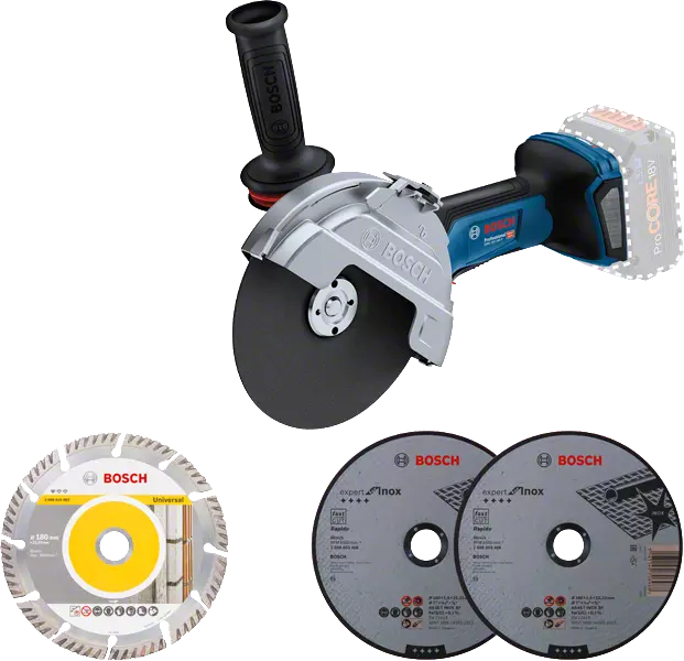 Bosch bleu gws 18v-180p | meuleuse d'angle sans fil | 180 mm | excl. batteries et chargeur - 06019h6l01