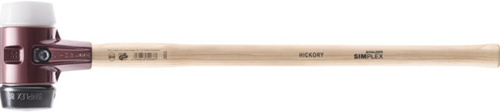 Marteau Halder | principal d. 80 mm longueur 800 mm | caoutchouc superplastique blanc noir | caryer mi-dur | 1 pièce - 3027.081 3027.081