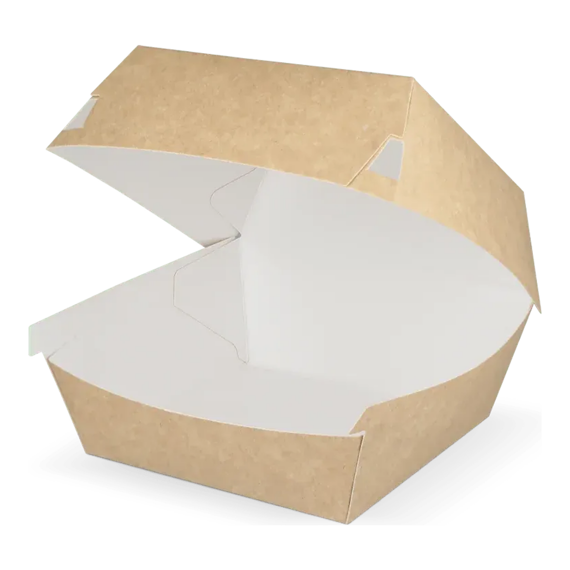 Boîte à hamburger Takeaware moyen kraft blanc (400 pièces)