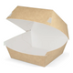 Boîte à hamburger Takeaware moyen kraft blanc (400 pièces)