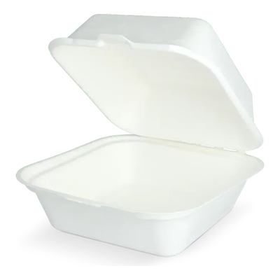 Boîte à hamburger Takeaware moyenne canne à sucre sans PFA (500 pièces)