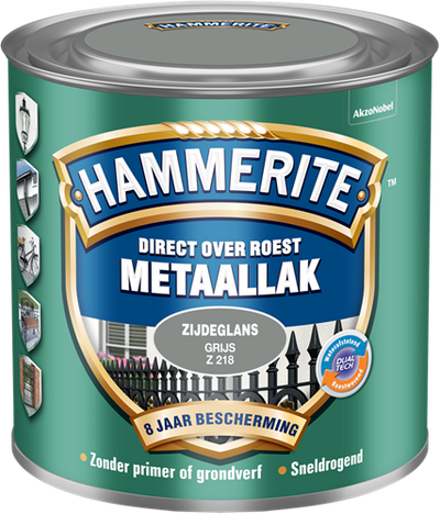 Laque métallique Hammerite satinée brillante | gris | z218 | 250 ml - 5123986