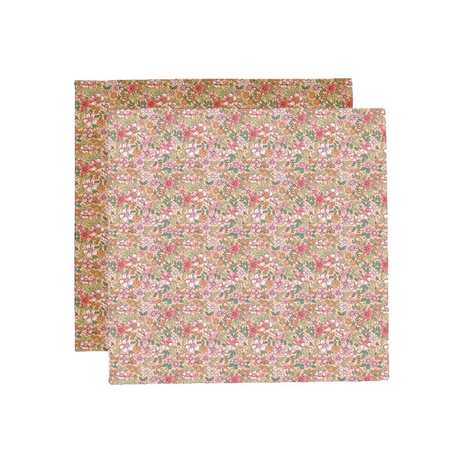 Fleur | Tissons hydrophiles multicolores 110 x 110 cm - 2 pièces