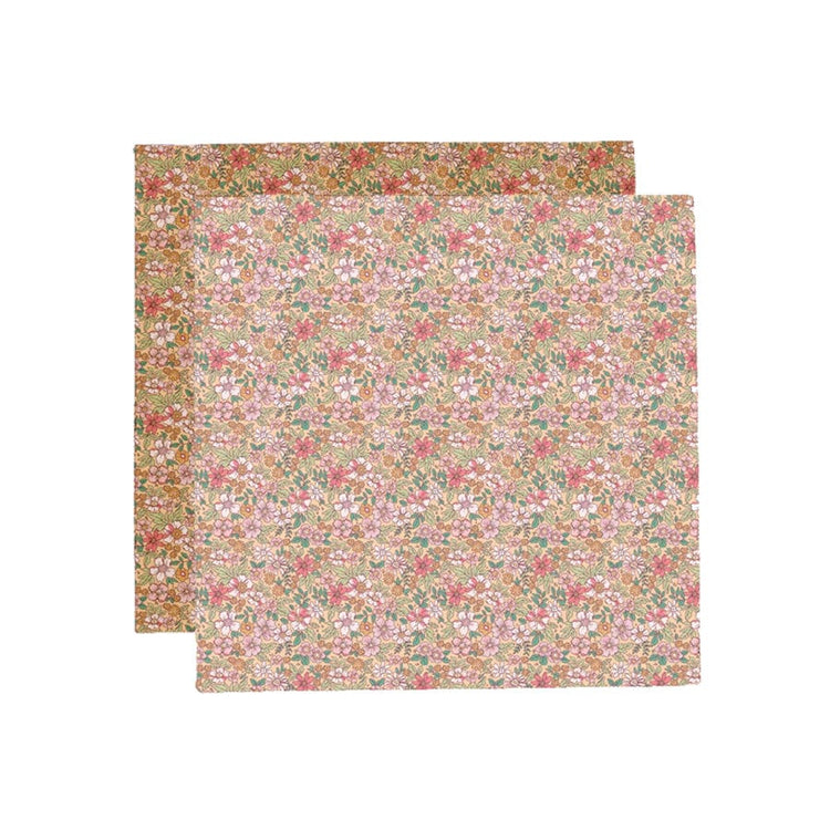 Fleur | Tissons hydrophiles multicolores 110 x 110 cm - 2 pièces