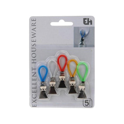 Excellentes pinces à serviettes pour articles ménagers, 5 pièces, blister