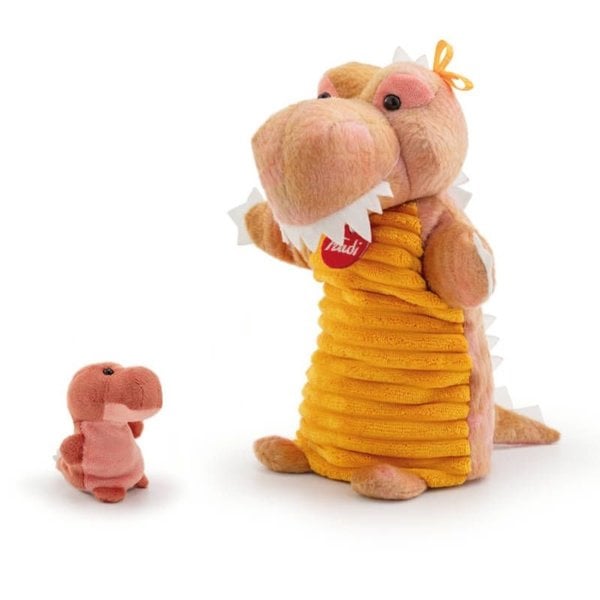 Dinosaure de marionnette à main avec bébé 25 cm