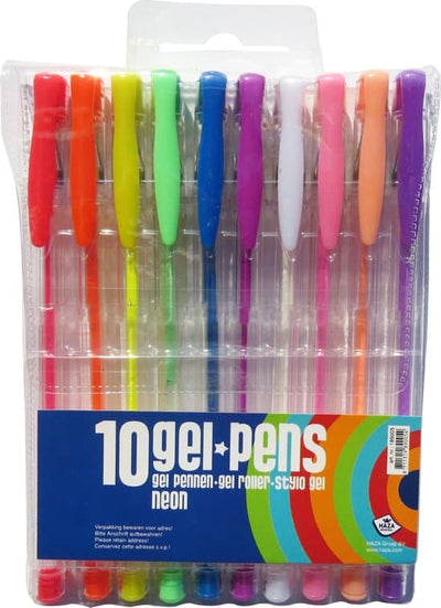 Van der Doelen Haza Gel stylos néon 10 pièces
