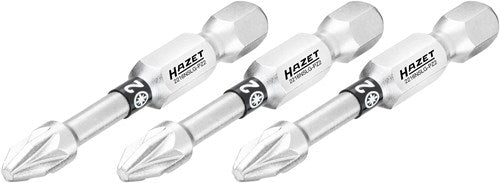 Hazet bit 2216nslg-pz2 3 1 4 pouces (6,3 mm) hexagone solide profil pozidriv pz 3 pièces sw pz2