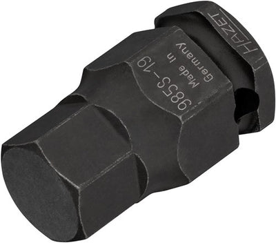 Hazet embout de clé à douille à chocs 985s-19 1 2 pouces (12,5 mm) profil hexagonal interne creux carré sw 19 mm