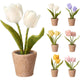 Tulipes déco en pot 19cm en feutrine