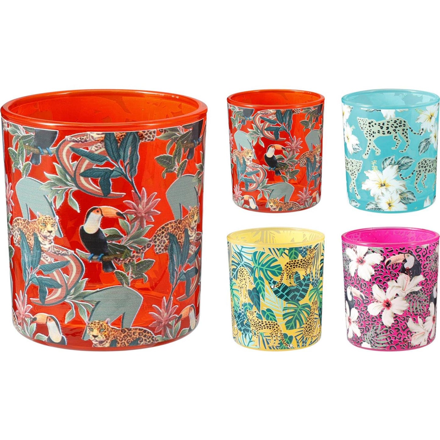 Photophore home decor jungle 7x7cm