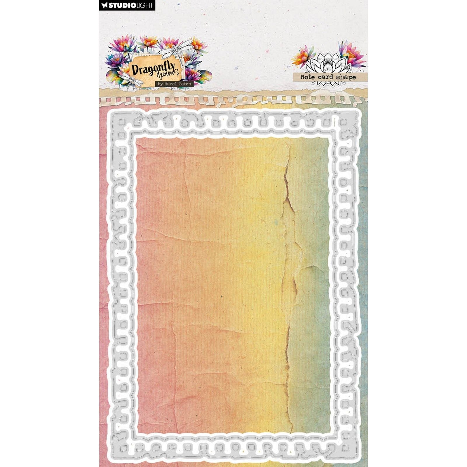 Studio Light • Hazel Eaton Matrice de découpe en forme de carte de vœux Rêves de libellule 105 x 148 x 1 mm 2 pièces