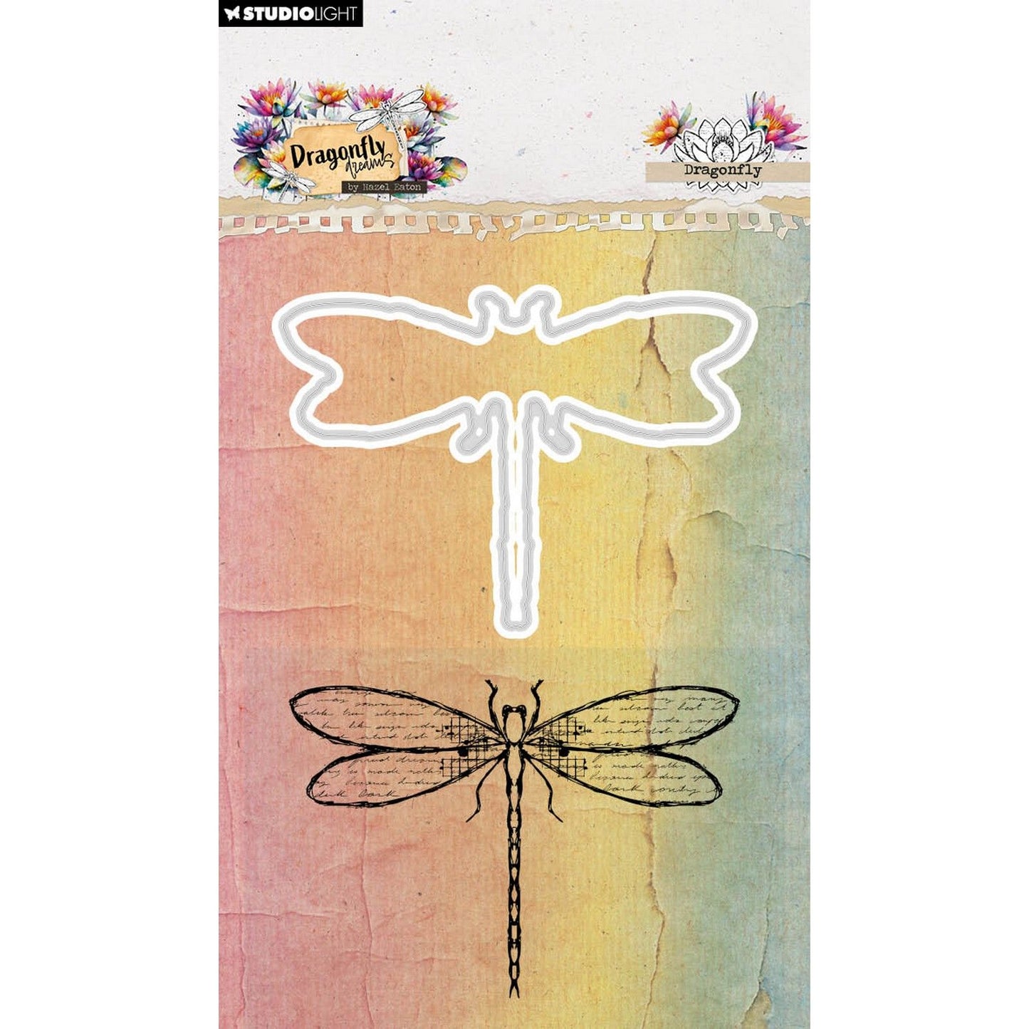 Studio light • noisette eaton matrice de découpe libellule rêves de libellule 90x136x1mm 2 pièces