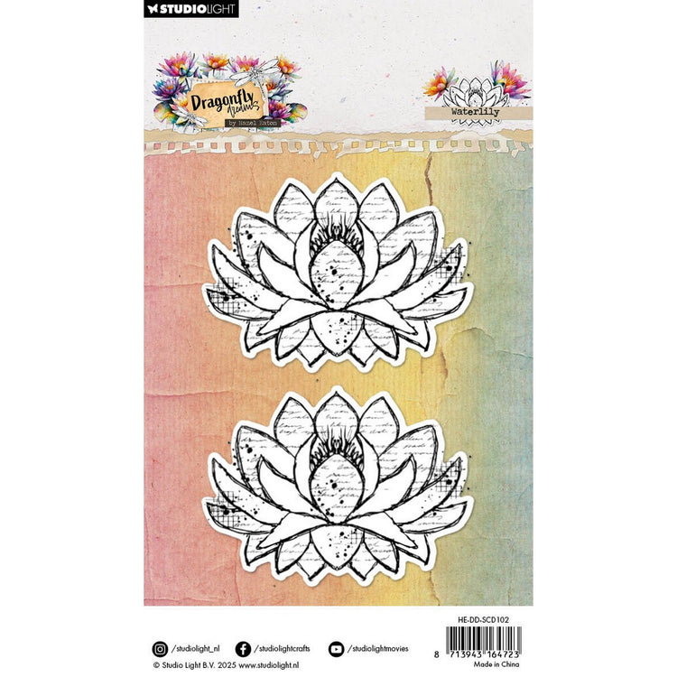 Studio light • noisette eaton matrice de découpe nénuphar libellule rêves 89x137x3mm 2 pièces