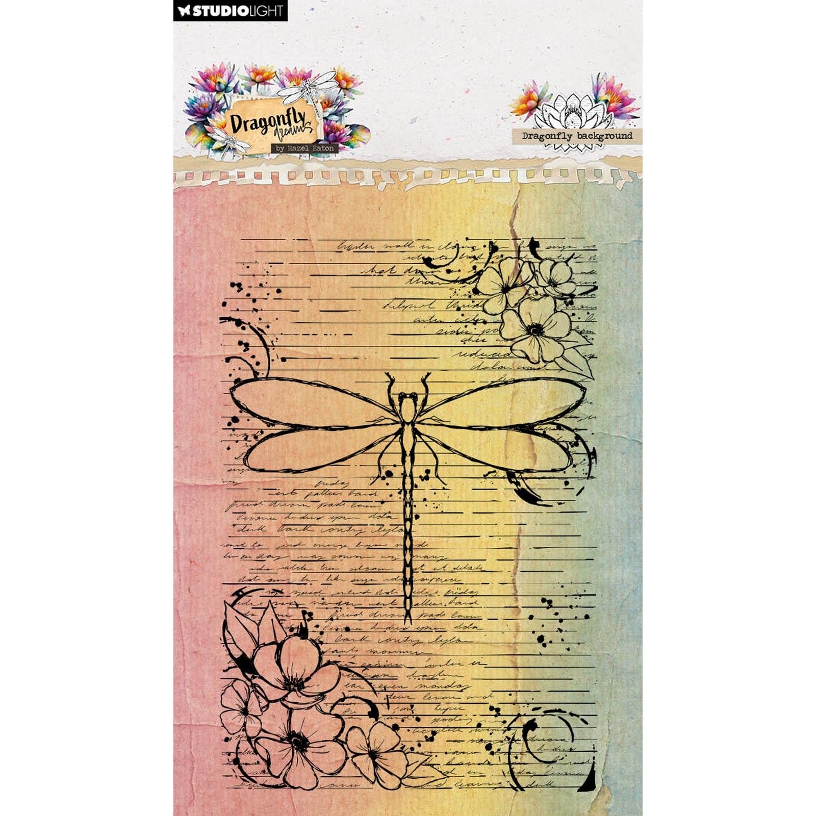 Studio Light • Hazel Eaton Tampon transparent Fond libellule Rêves de libellule 93x136x3mm