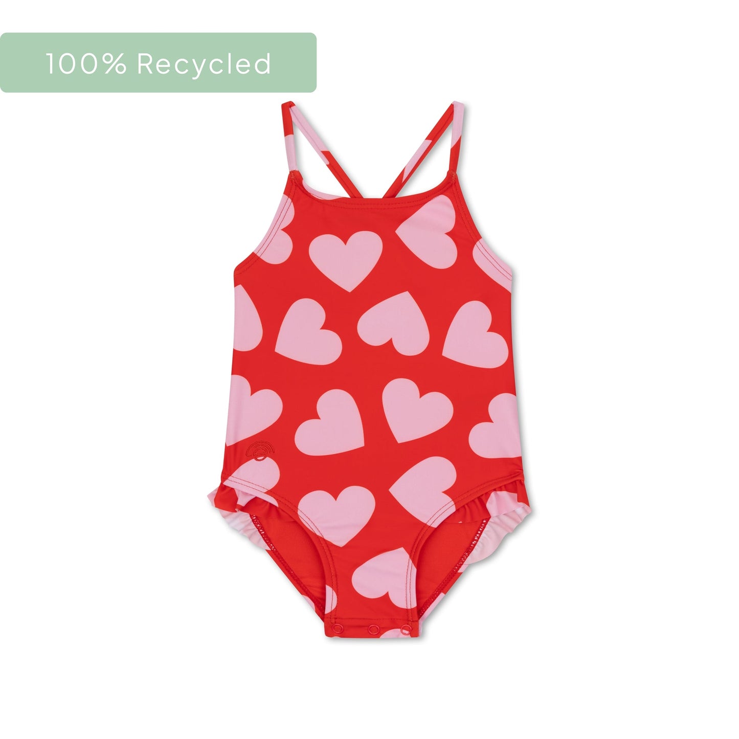 Cœurs | Maillot de bain UV Girls rouges
