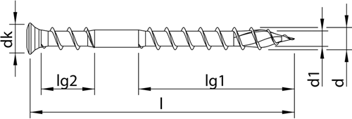Heco-topix-plus a2 5,0 x 60 vis de terrasse lk t-20 okd ; 200 pièces - hc61769