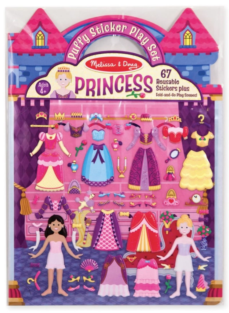 Tampon autocollant gonflé réutilisable Melissa Doug (princesse)