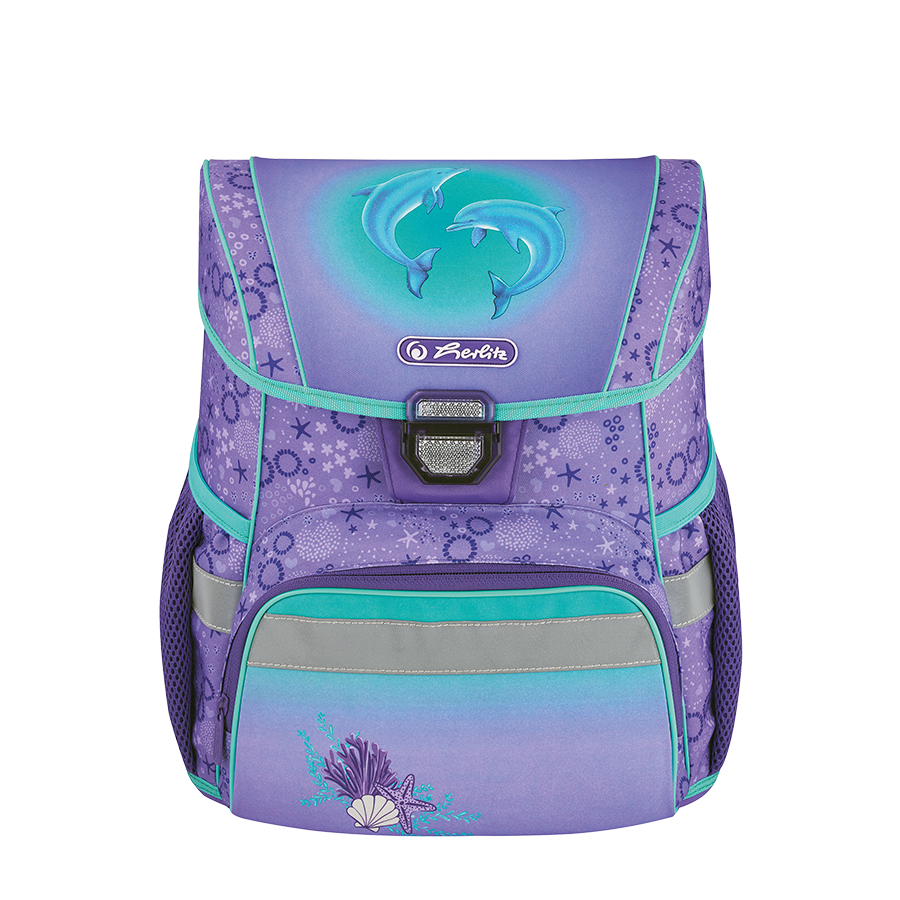 Abi herlitz cartable boucle plus dauphins 4 pièces