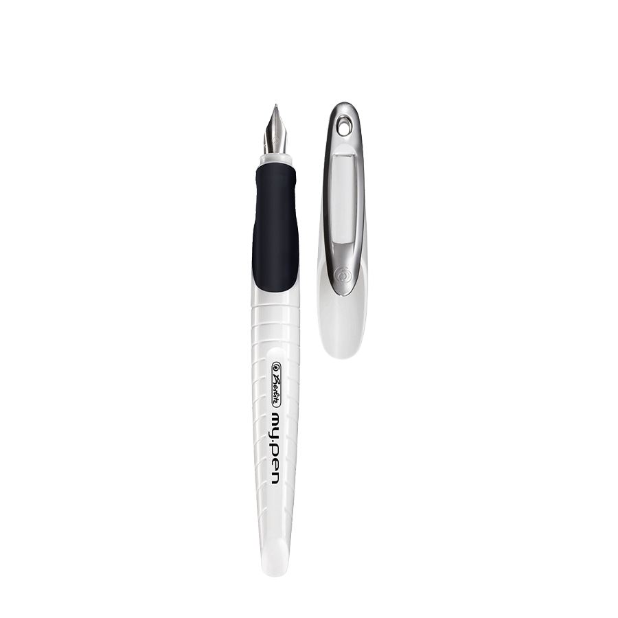 Stylo plume Herlitz my.pen pour gaucher blanc