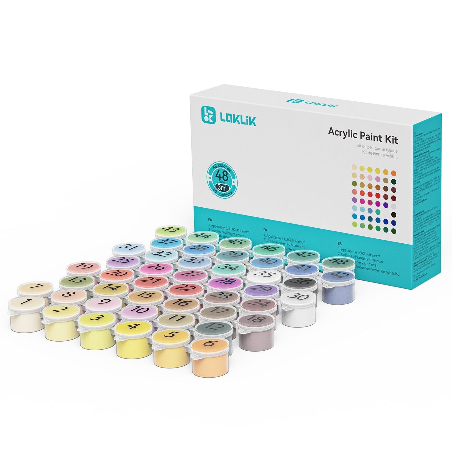Loklik • kit peinture acrylique - 48 couleurs