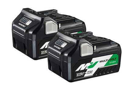 Hikoki 2x batterie multivolts bsl36a18 - 36v 2,5ah 18v 5,0ah li-ion - 373788