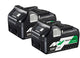 Hikoki 2x batterie multivolts bsl36a18 - 36v 2,5ah 18v 5,0ah li-ion - 373788