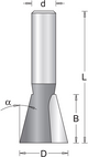 Accessoires Hikoki Coupe-queue d'aronde 6 mm 12,7x45x14 - 754020