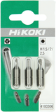 Hikoki accessoires embouts 1 4 hexagonaux 1,5 2 2,5 mm 4100306
