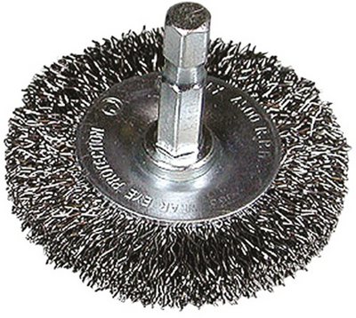 Accessoires Hikoki brosse ronde 50x0,3 avec 1 4 broches hexagonales avec fil d'acier ondulé - 751319