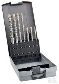 Hikoki accessoires sds-plus hm 4-cutter marteau perforateur ensemble 7 pièces en cassette 783391